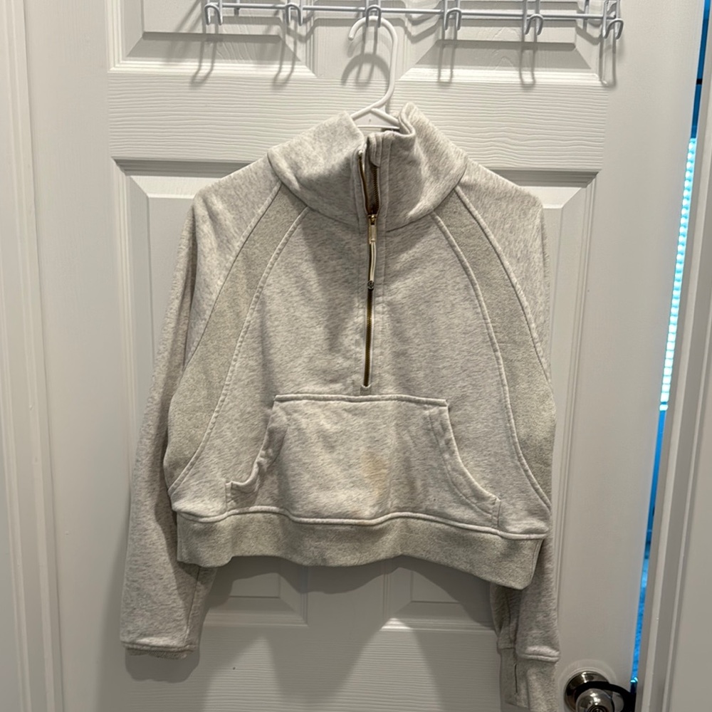 Lululemon scuba, cropped with no hood, quarter zip